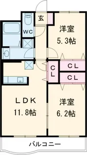 新潟県新潟市南区新飯田【マンション】の間取り