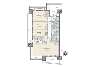 HARUMI FLAG PARK VILLAGE A棟【10階】の間取り