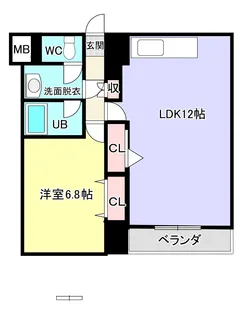 メゾンK&K【5階】の間取り