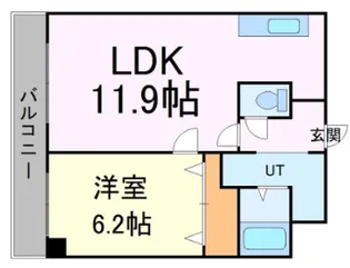 HK大通ハイム【7階】の間取り