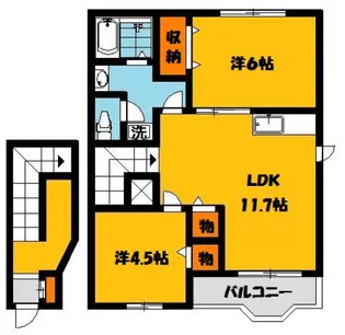 シャトーオオツカA【2階】の間取り