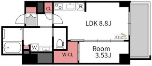 シーズンフラッツ靭本町【7階】の間取り