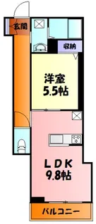 サンケイハイツ柳橋II【3階】の間取り