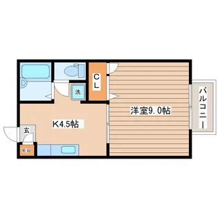 プレジオ泉崎A【1階】の間取り