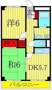 キャトル白山【2階】の間取り