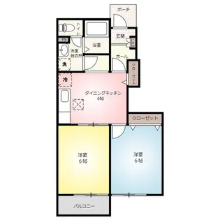 ベル・コリーヌA【1階】の間取り