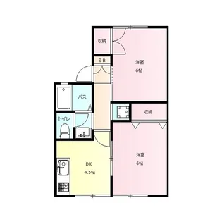 2DKの間取り画像