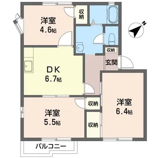 メゾン仲道G【2階】の間取り