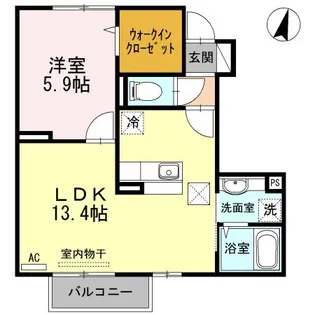 スノーウィコートV【1階】の間取り