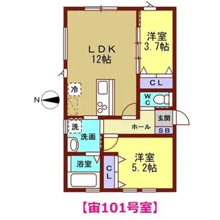 イーハトーブ宙【1階】の間取り