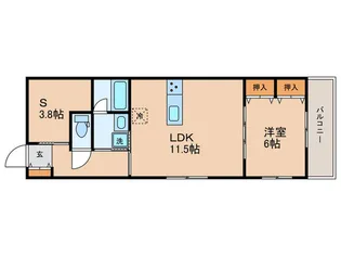 ROA HIGASHIYAMA【1階】の間取り