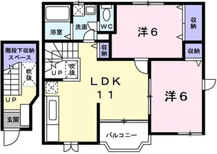 メゾン・ソレイユA【2階】の間取り