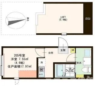 ハーモニーテラス東小岩III【2階】の間取り