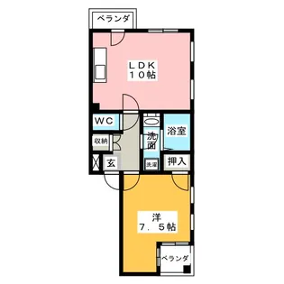 アビタシオン中村【3階】の間取り