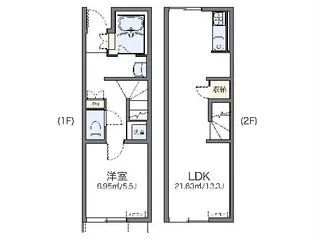 レオネクストフィールグリック【1階】の間取り