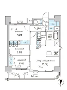 JP noie 西蒲田【13階】の間取り
