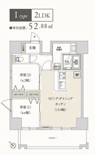 東京都中央区月島1【マンション】の間取り