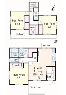 東京都八王子市めじろ台4【一戸建】の間取り