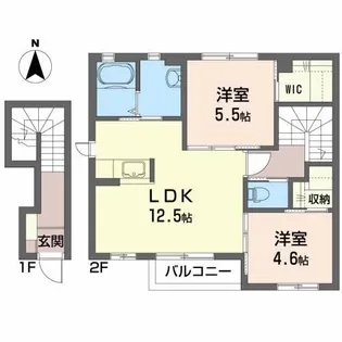 シャーメゾンファインY【2階】の間取り