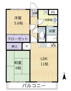 ソレイアード横浜【1階】の間取り