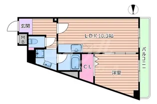 インプルーブ天六【3階】の間取り