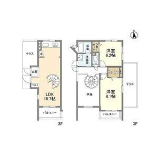 メゾネットミユキ【1階】の間取り