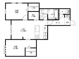 アビタシオンITAMI【3階】の間取り