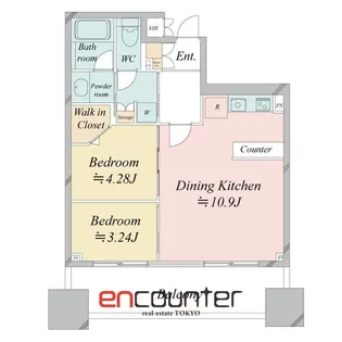 市ヶ谷スクエアレジデンス【11階】の間取り