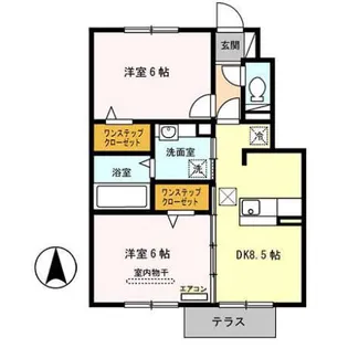アズール B【1階】の間取り