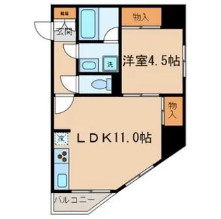 ARTERE東日本橋【8階】の間取り