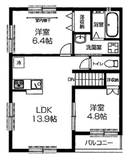 サリーレA【2階】の間取り