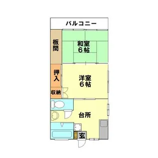 福本アパート【2階】の間取り