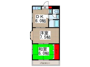 シャトル中央【2階】の間取り