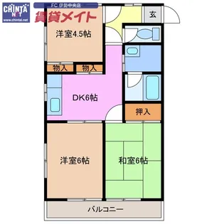 メゾンISR【2階】の間取り