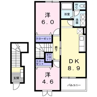 ボヤージュB【2階】の間取り