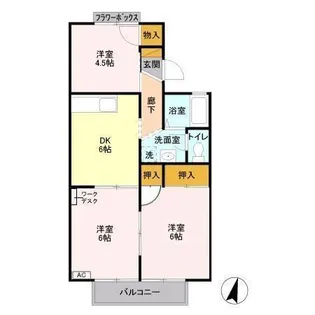 サンヴィラージュA【1階】の間取り