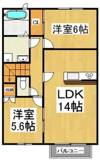 グリーンフォレストE【2階】の間取り
