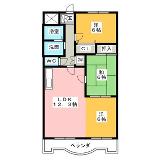 ヴォーグ21【1階】の間取り