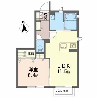パレ・ドール吉原【1階】の間取り
