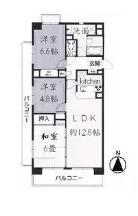 サニーパレスミツモト【3階】の間取り