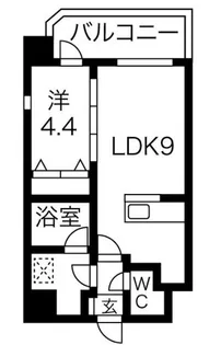 スプランディッド難波【14階】の間取り