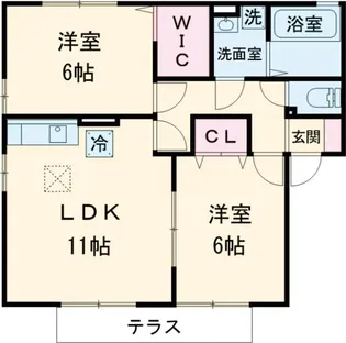 オール ルミエール A棟【1階】の間取り