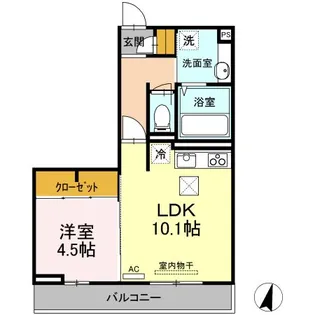 ケリスデール貴【1階】の間取り