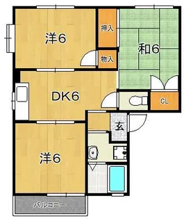 サンモールC【2階】の間取り