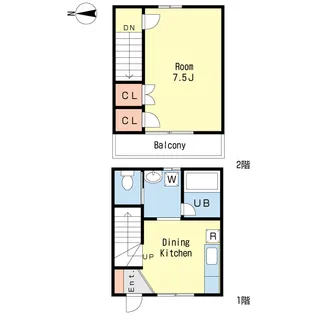 ハイツリバーサイドII【1階】の間取り