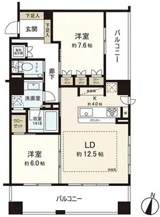 パークホームズ円山公園駅前【2階】の間取り