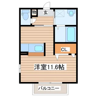 ラ・テラザ北仙台【2階】の間取り