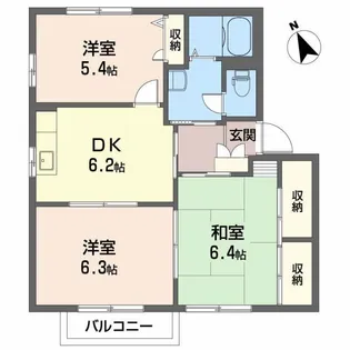 シャーメゾン宮崎【1階】の間取り