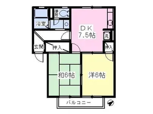 ハッピネスMtオータム B【2階】の間取り