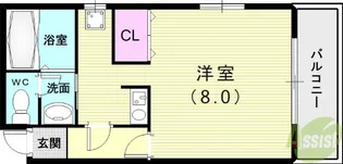 ハイツスズラン【1階】の間取り